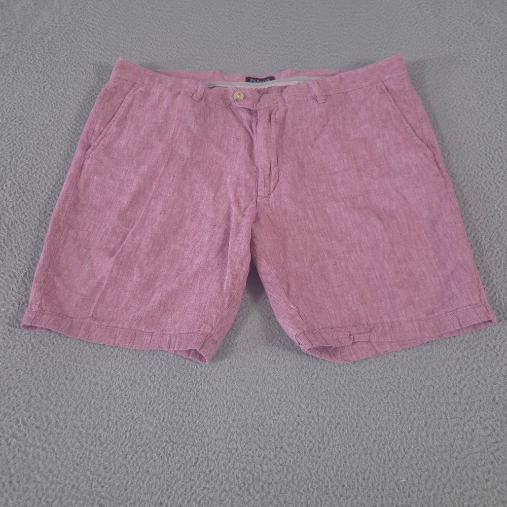 Jos.‎ A. Bank Shorts Mens 42 Pink Tailored Fit Linen Cotton Blend Flat Front 9"